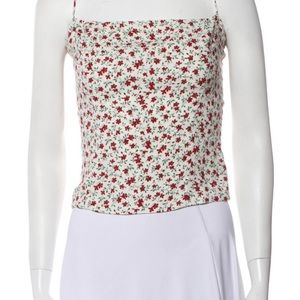 Reformation Floral Print Crop Top